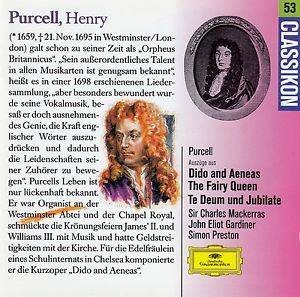 Dido and Aeneas / The Fairy Queen / Te Deum & Jubilate (excerpts)