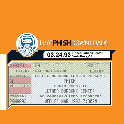 1993-03-24: Luther Burbank Center for the Arts, Santa Rosa, CA, USA