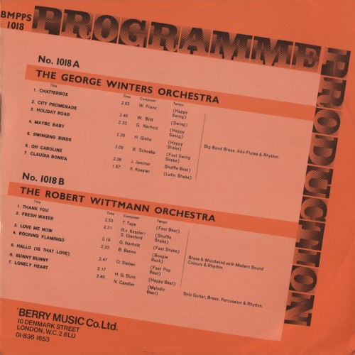 Programme Production Number 18