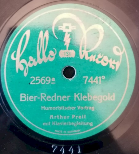 Bier-Redner Klebegold / Ich hab’n Vogel - mit Musik