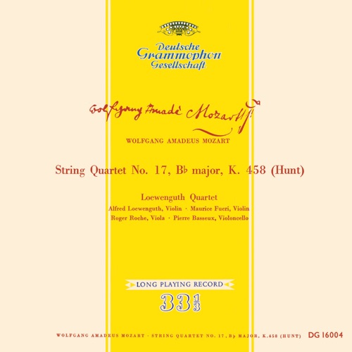 String Quartet no. 17 K.458 / Piano Quintet K.452 / Violin Sonata K.526