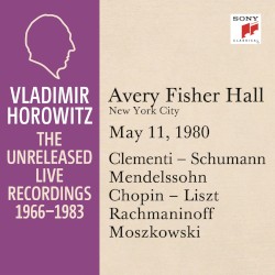 Vladimir Horowitz in Recital at Avery Fischer Hall New York City May 11 1980