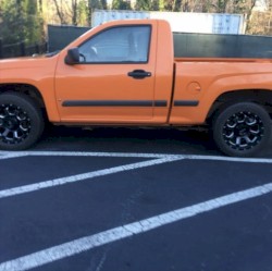 Orange Dodge Pickup Truck