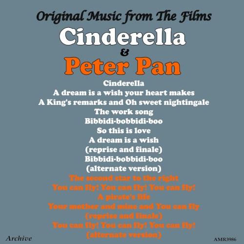 Cinderella / Peter Pan (Original Motion Picture Soundtrack)