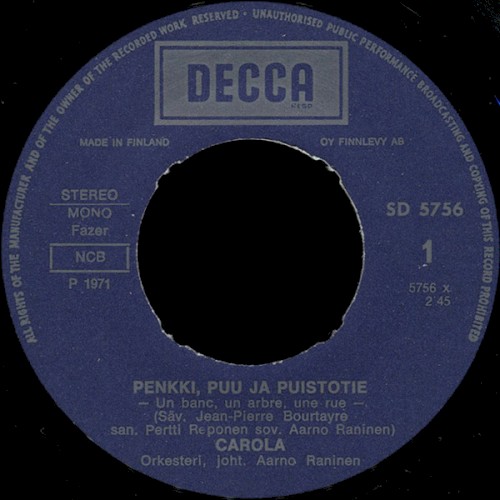 Penkki, puu ja puistotie