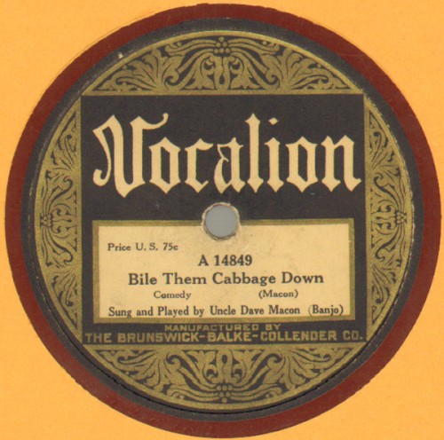 Bile Them Cabbage Down / Down by the River