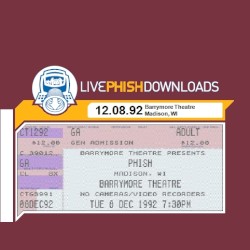 1992-12-08: Barrymore Theatre, Madison, WI, USA