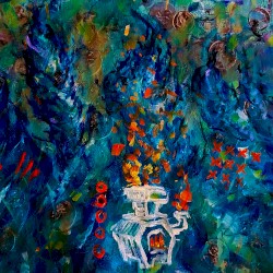 a furnace in the coin fountain