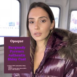 Burgundy Pyrenex Authentic Shiny Coat