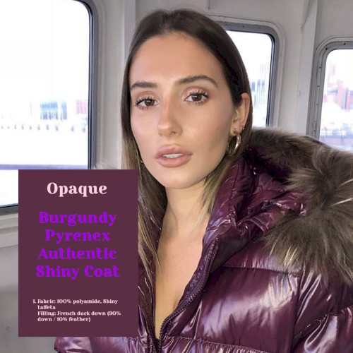 Burgundy Pyrenex Authentic Shiny Coat