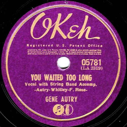 You Waited Too Long / That Little Kid Sister of Mine