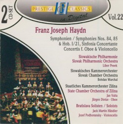 Symphonien /Symphonies Nos. 84, 85 & Hob. I/21, Sinfonia Concertante Concertis F. Oboe & Violoncello