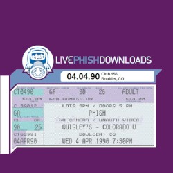 1990-04-04: Quigley's, University of Colorado, Boulder, CO, USA