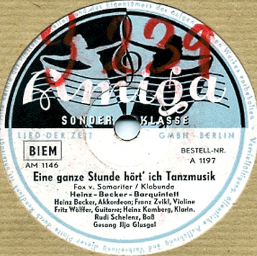 Eine ganze Stunde hört' ich Tanzmusik / Sweet Sue