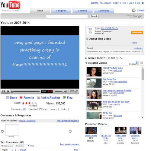 Youtube 2007-2014