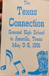 The Texas Connection: Goessel High School to Amarillo, Texas, May 3-5, 1991