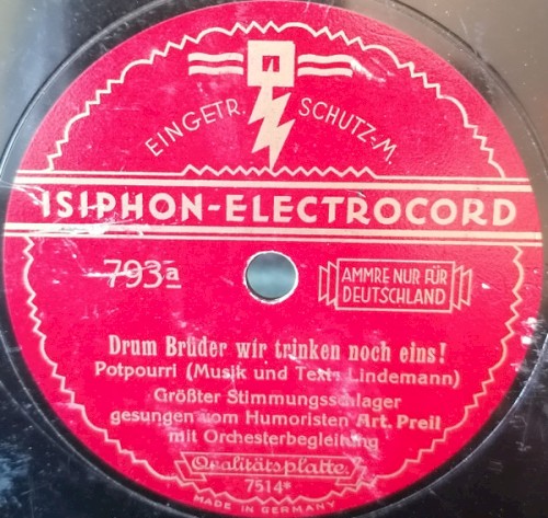 Drum Brüder wir trinken noch eins! / Denn bei uns geht alles wie genudelt!