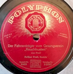 Der Fahnenträger vom Gesangverein "Keuchhusten" / Die Mellmer’n beim Großreenemachen