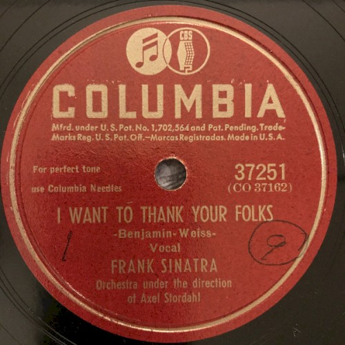 I Want to Thank Your Folks / Why Shouldn't It Happen to Us