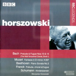 Bach: Prelude & Fugue No.10 & 15 / Mozart: Fantasia In D minor, K397 / Beethoven: Piano Sonata no.2 / Franck: Prélude, choral et fugue / Schumann: Kinderszenen