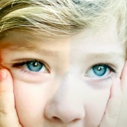 hugging blue