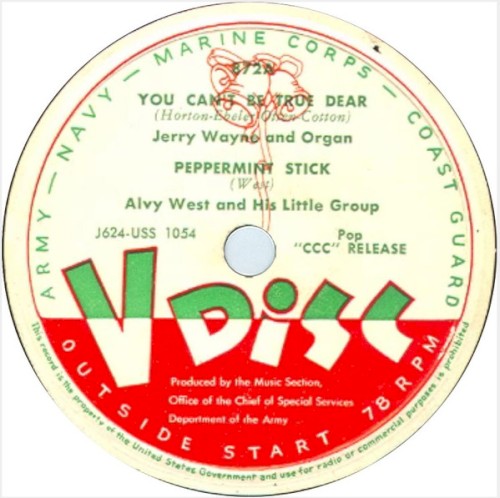 You Can’t Be True Dear / Peppermint Stick / The Very Thought of You / A Pretty Girl Is Like a Melody