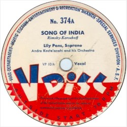 Song of India / I Love Thee / Neopolitan Love Song