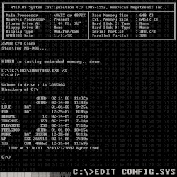 C:\>EDIT CONFIG.SYS