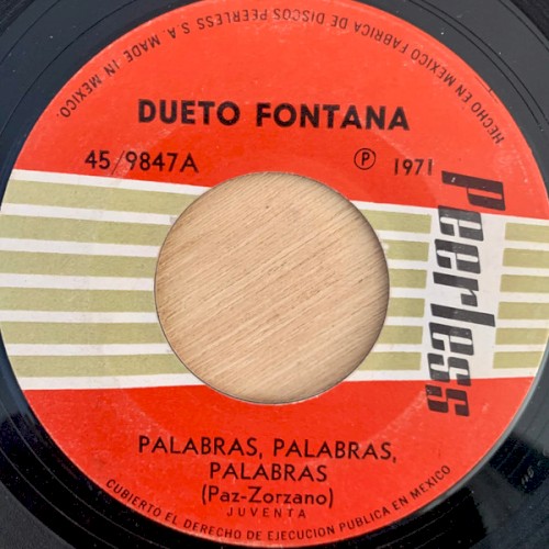 Palabras, palabras, palabras / Te pido perdón