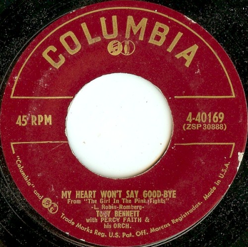 My Heart Won’t Say Good‐Bye / There’ll Be No Teardrops Tonight