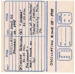 Oscillation Zone IV - 1985
