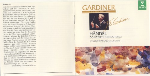 Handel Concerti Grossi Op. 3 English Baroque Soloists