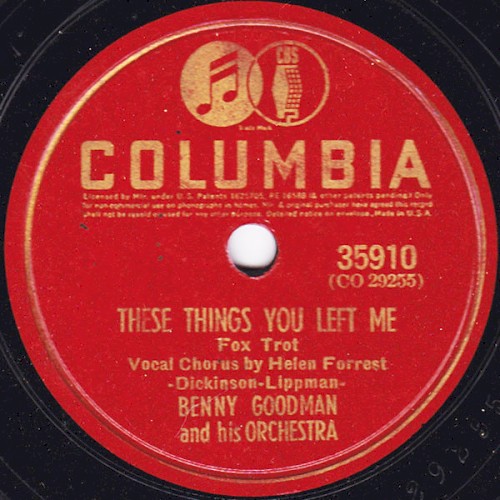 These Things You Left Me / Yes, My Darling Daughter