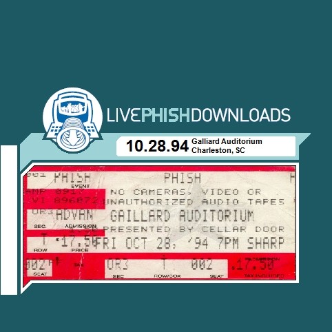 1994-10-28: Gaillard Auditorium, Charleston, SC, USA