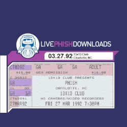 1992-03-27: 13x13 Club, Charlotte, NC, USA