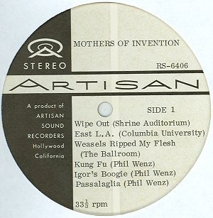 The Artisan RS 6406 Test Pressing