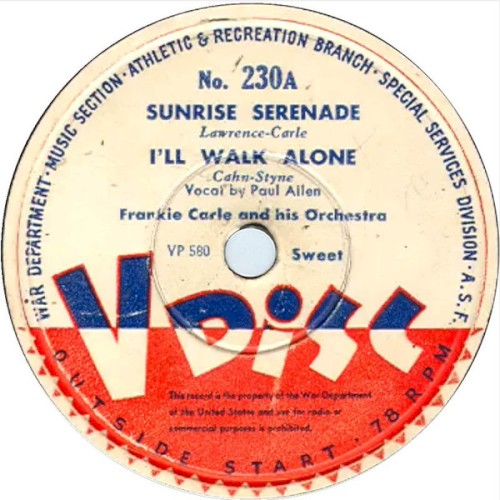 Sunrise Serenade / I’ll Walk Alone / Show Me the Way to Go Home