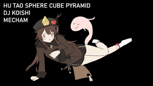Hu Tao Sphere Cube Pyramid