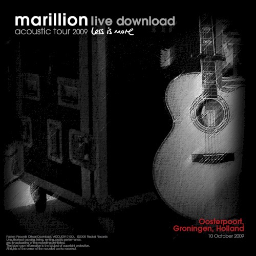 Acoustic Tour 2009: Oosterpoort, Groningen, Holland. 10 October 2009