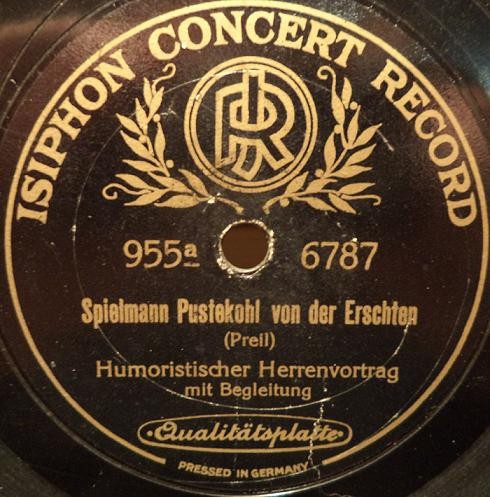 Spielmann Pustekohl von der Erschten / Musikus Spargel