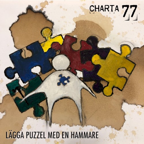 Lägga puzzel med en hammare