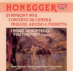 Symphony no. 2 / Concerto da camera / Prelude, Arioso & Fughetta