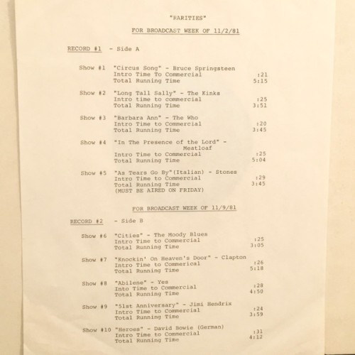 Rarities – The Rock and Roll Vault