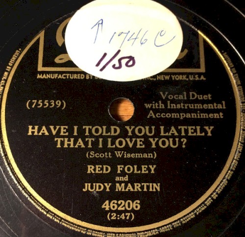 Have I Told You Lately That I Love You / Church Music
