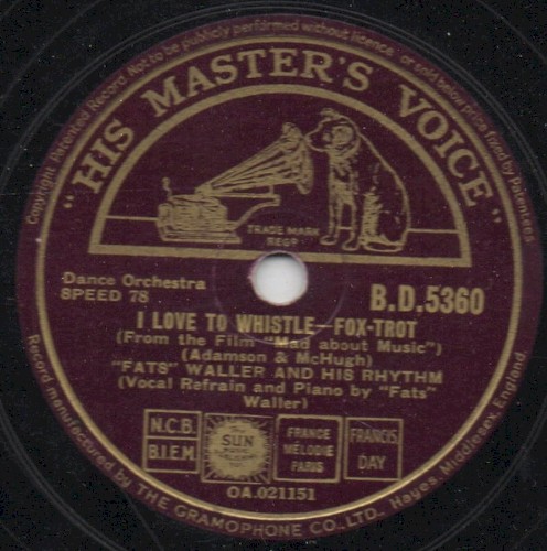 I Love to Whistle / Am I in Another World