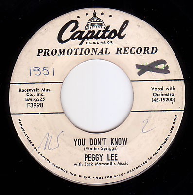 Fever / You Don't Know