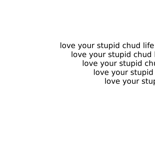 love your stupid chud life
