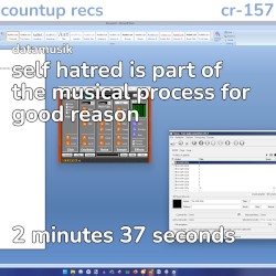 self hatred is part of the musical process for good reason