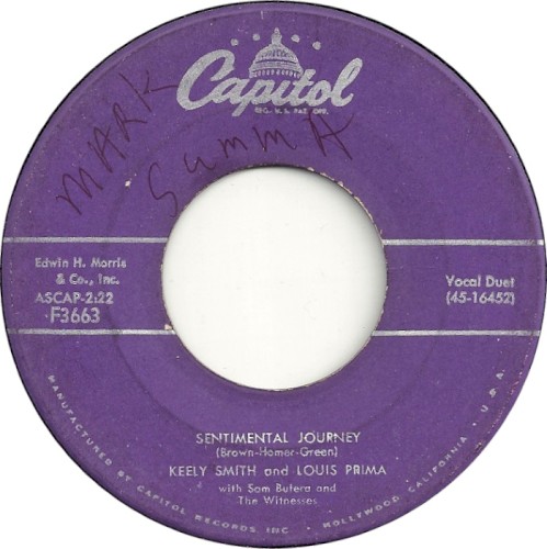 Sentimental Journey / Baby, Won’t You Please Come Home