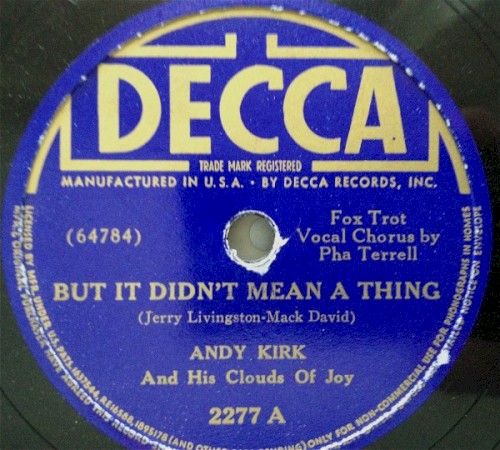 But It Didn't Mean a Thing / What Would People Say
